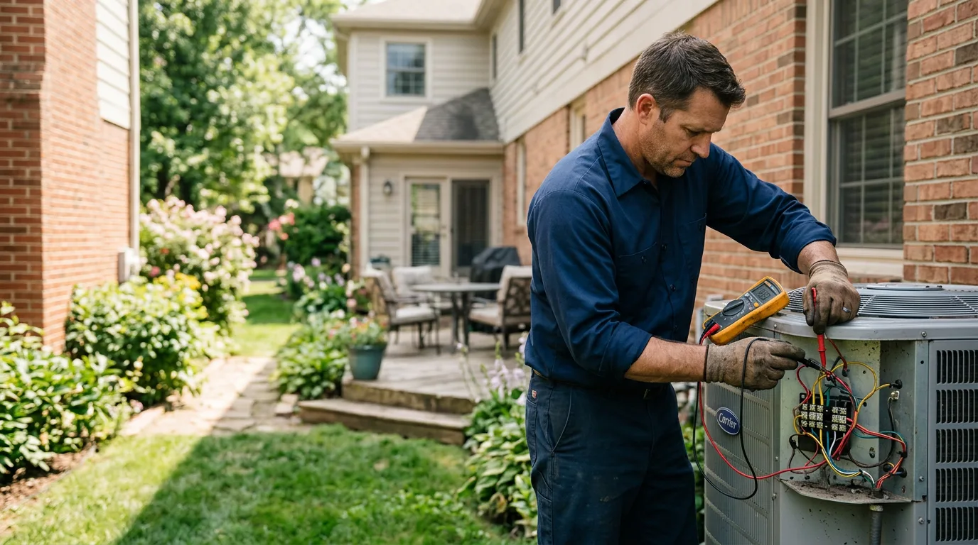 HVAC technician working near Churubusco, NY